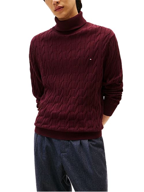 Maglioncino intrecciato a collo alto Tommy Hilfiger | MW0MW40439XIH